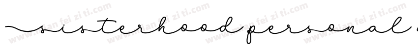 Sisterhood personal use字体转换